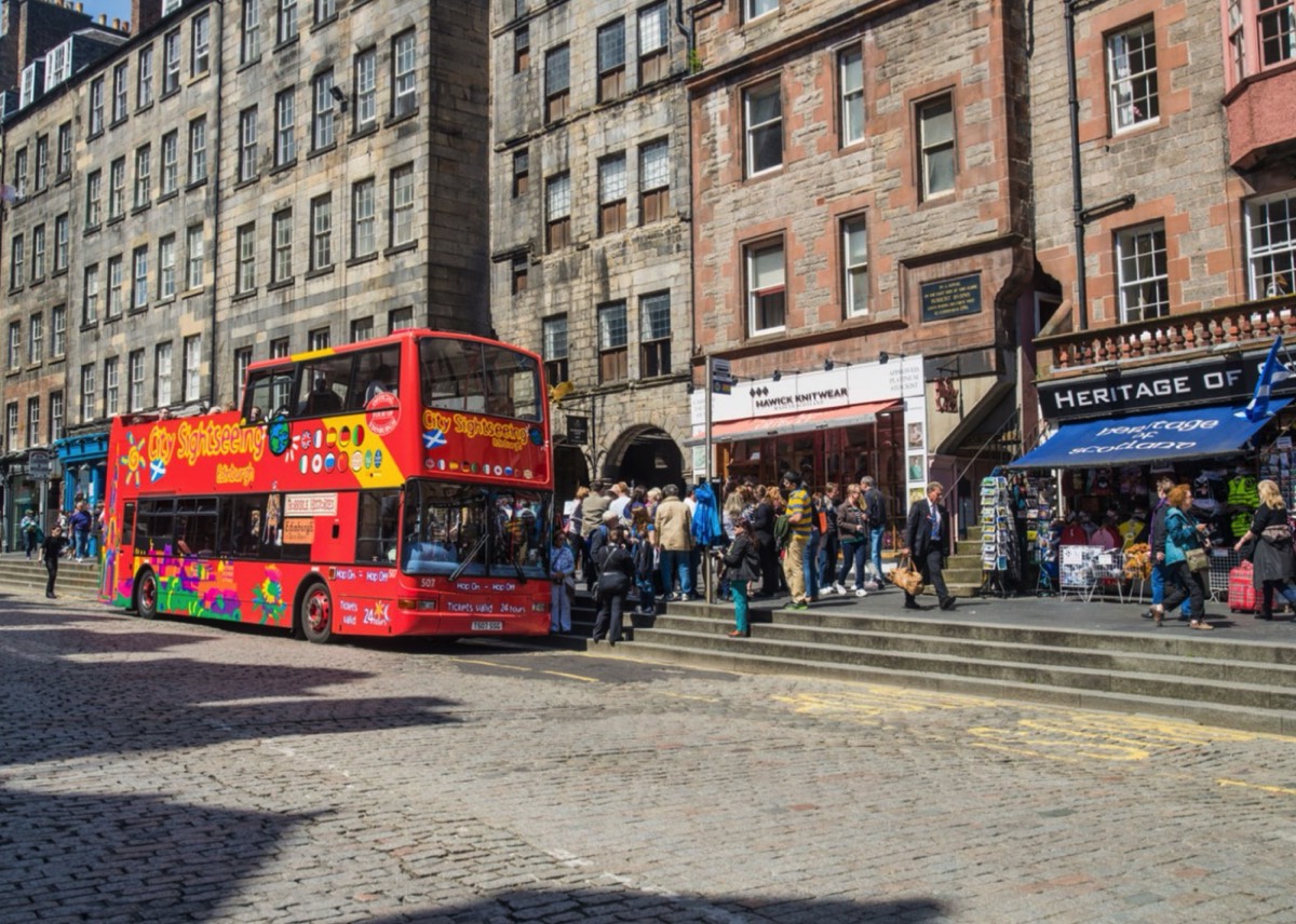 City Sightseeing bus on Edinburgh