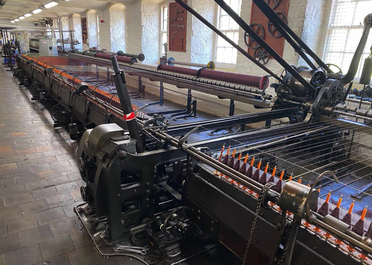 Een weefgetouw in New Lanark