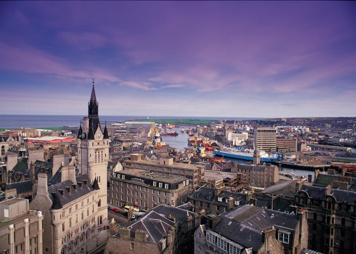 Uitzicht over Aberdeen.