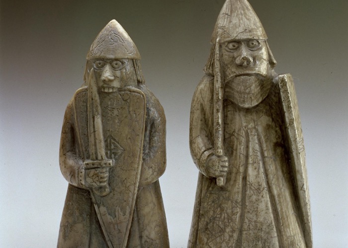 Lewis Chessmen in het National Museum of Scotland