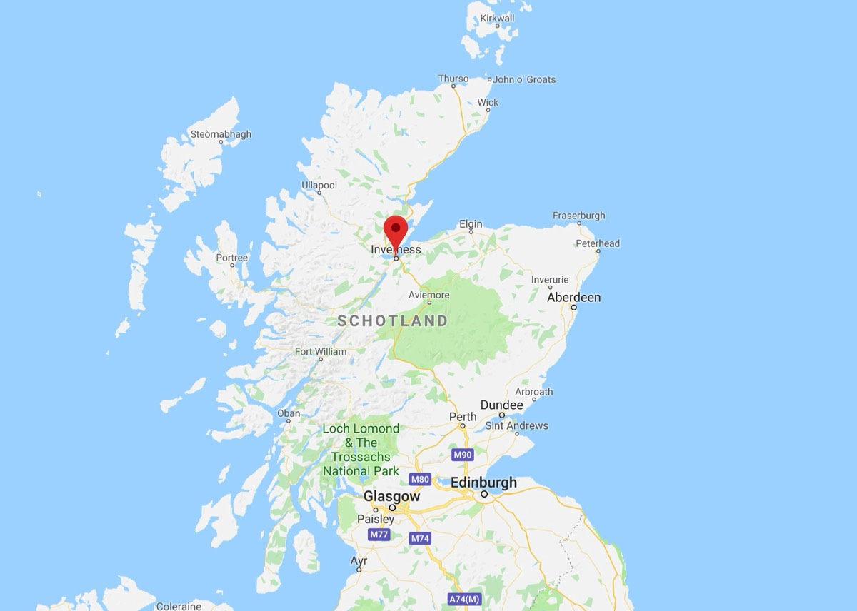 Inverness ligt aan de monding van de rivier Ness in Schotland