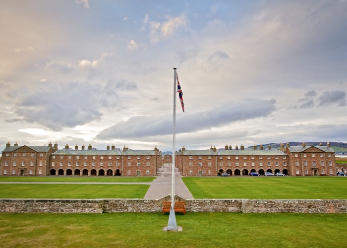 Fort George, thuisbasis van het Black Watch-regiment, na de Jacobitische opstand gebouwd om de Highlanders onder de duim te houden